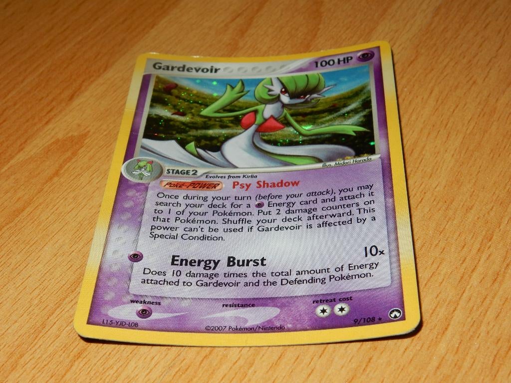 Gardevoir Holo sterretje kaart - Ex Power Keepers, 9/108., Ophalen of Verzenden, Gebruikt, Losse kaart