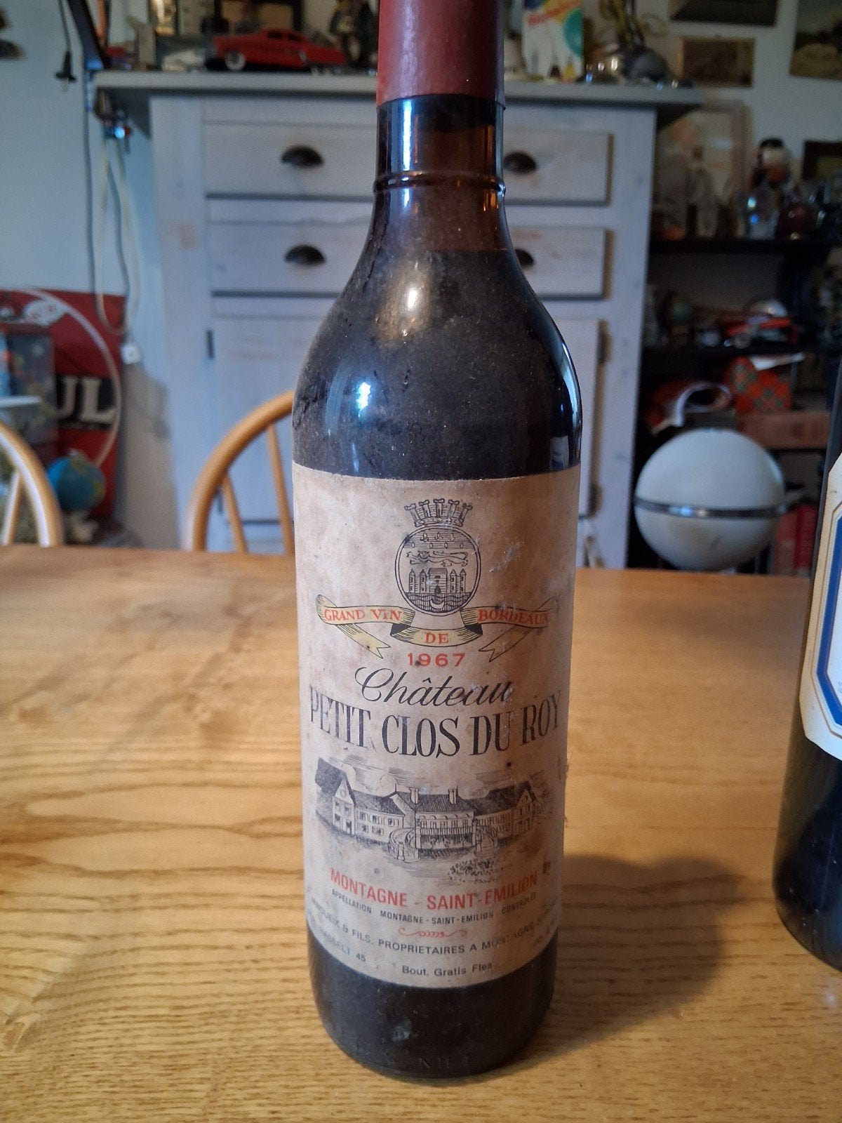Château Petit Clos du Roy 1967 - Montagne Saint-Émilion, Ophalen of Verzenden, Gebruikt, Frankrijk, Rode wijn
