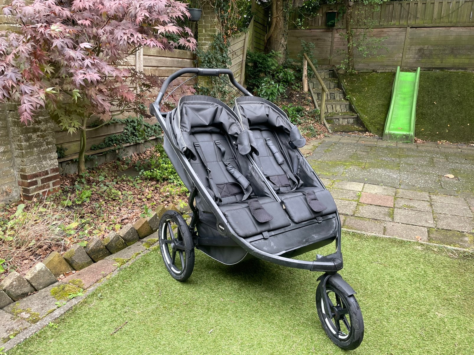 Thule urban glide 3 - dubbele hardloopbuggy, Kinderen en Baby's, Ophalen of Verzenden, Zo goed als nieuw, Kinderwagen of Buggy