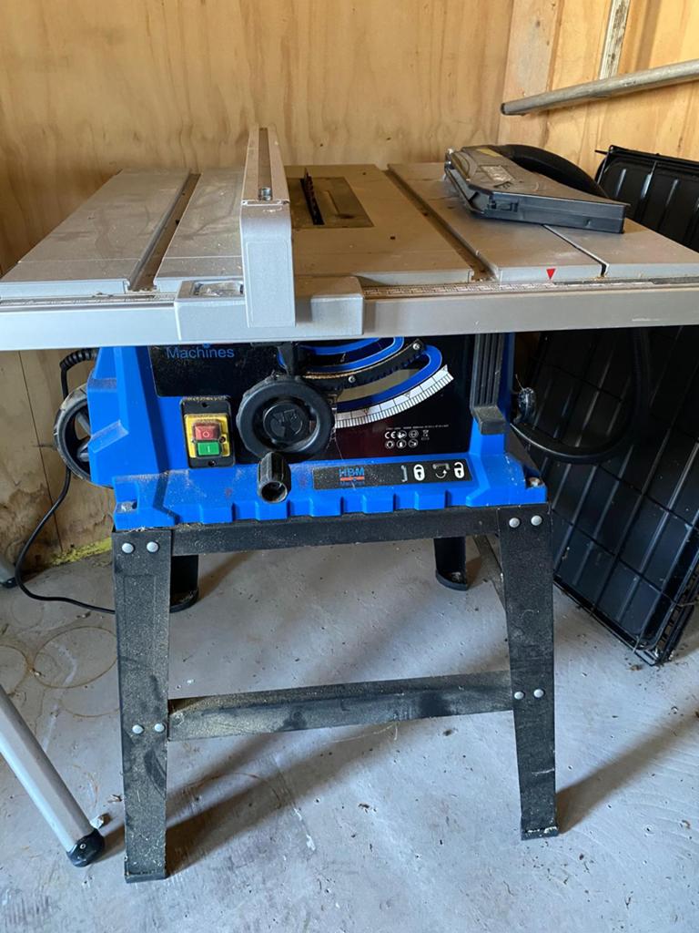 HBM 255 mm Cirkelzaagtafel, Ophalen, Zo goed als nieuw, 1200 watt of meer, 70 mm of meer
