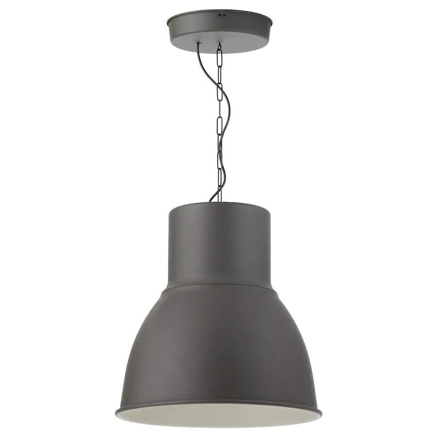 IKEA Hektar Hanglamp Donkergrijs/Metaal 47cm., Ophalen, Gebruikt, 50 tot 75 cm, Metaal