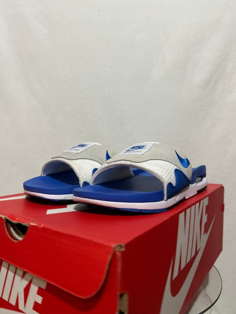ALS NIEUW! Maat 42,5 - Nike Air Max 1 Slide Royal Blue, Slippers, Nike, Zo goed als nieuw, Nike