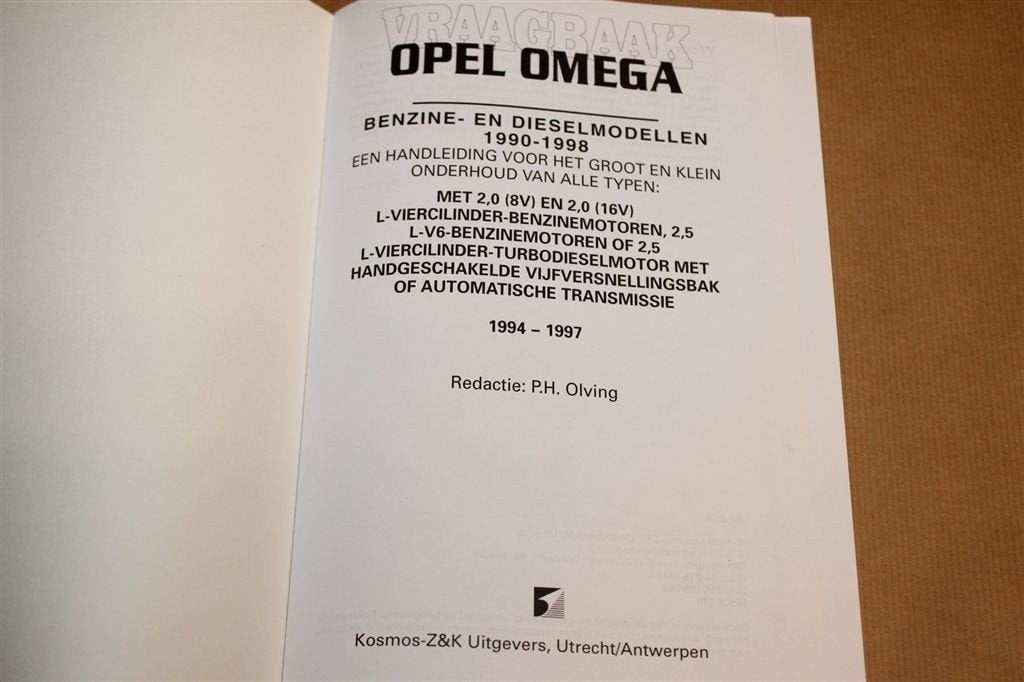 Vraagbaak Opel Omega — Benzine & Diesel 1990-1998, Ophalen of Verzenden