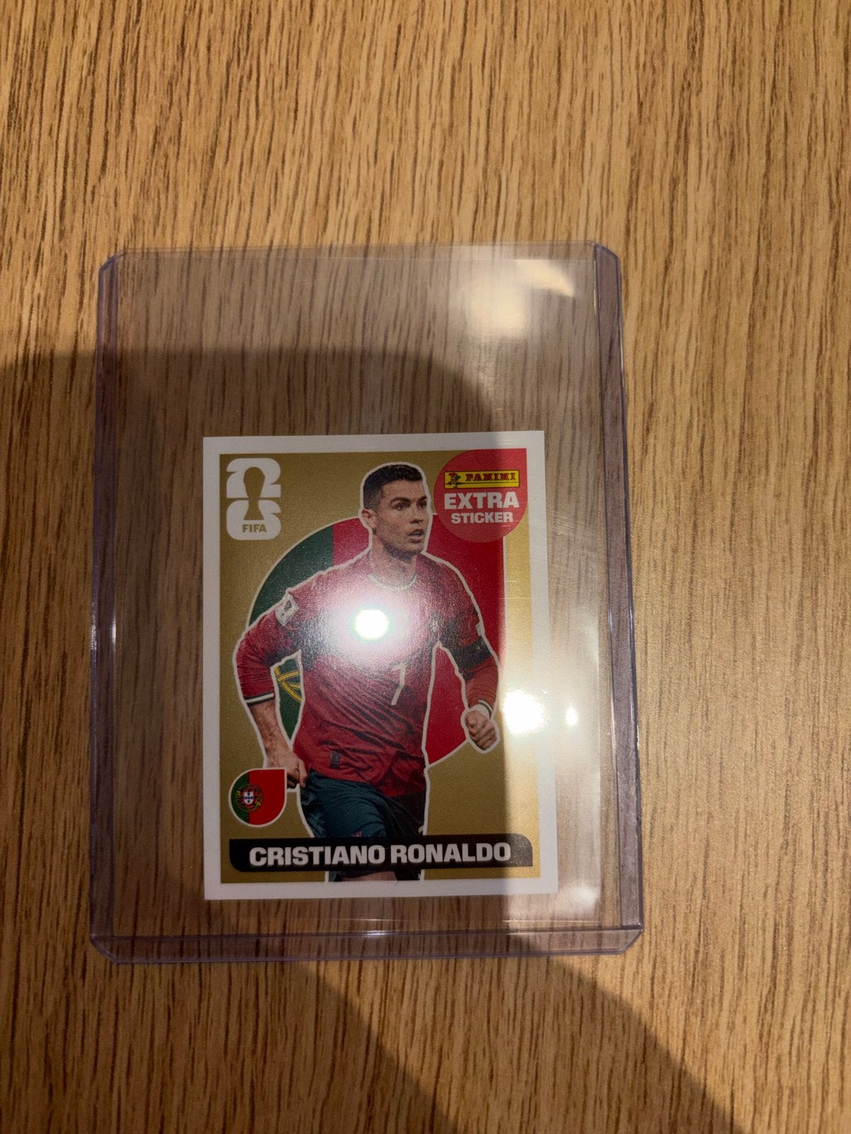 Panini WK 2026 Extra Sticker Cristiano Ronaldo Gouden, Ophalen of Verzenden, Nieuw, Sport
