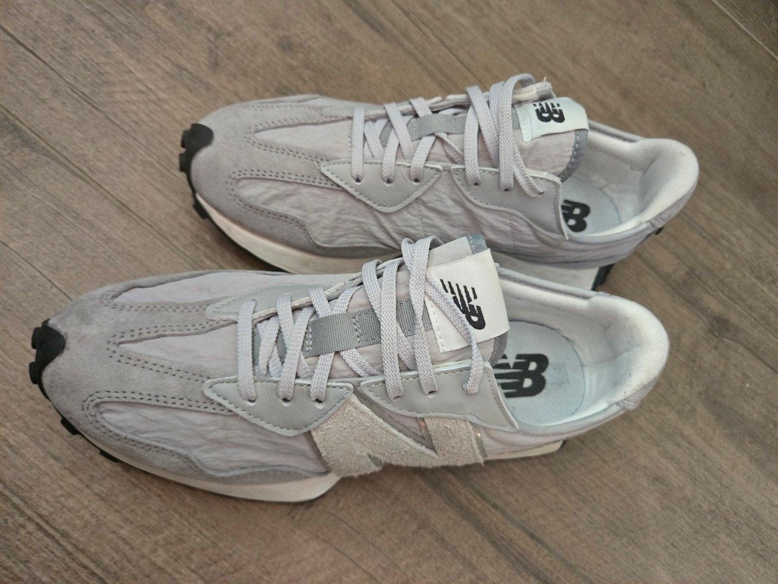 New Balance 327 sneakers suède en mesh met N-logo, New Balance, Ophalen of Verzenden, Sneakers of Gympen, Grijs