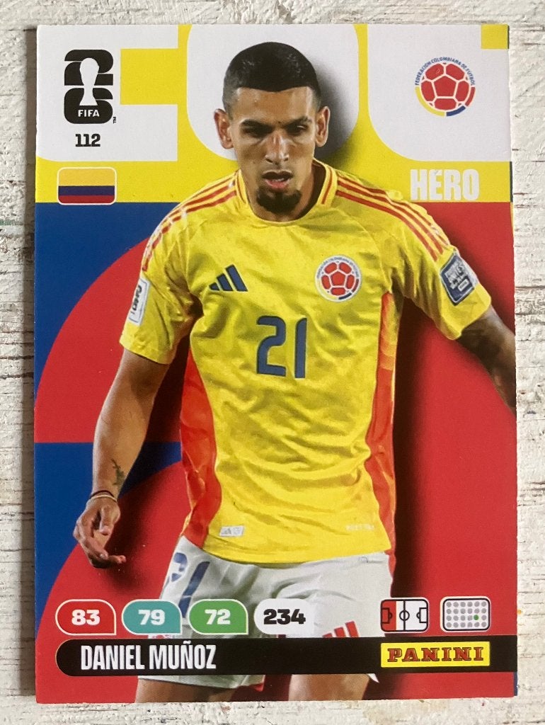 Daniel Munoz (Colombia) - Panini Adrenalyn WK 2026 kaart, Ophalen of Verzenden, Zo goed als nieuw, Buitenlandse clubs, Poster, Plaatje of Sticker