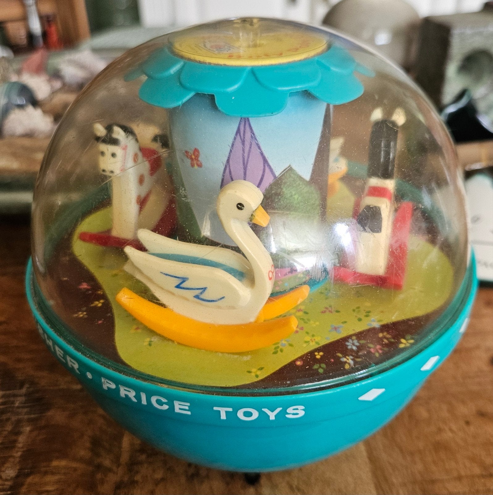Fisher-Price Roly Poly Chime Ball vintage 1966 USA baby, Ophalen of Verzenden