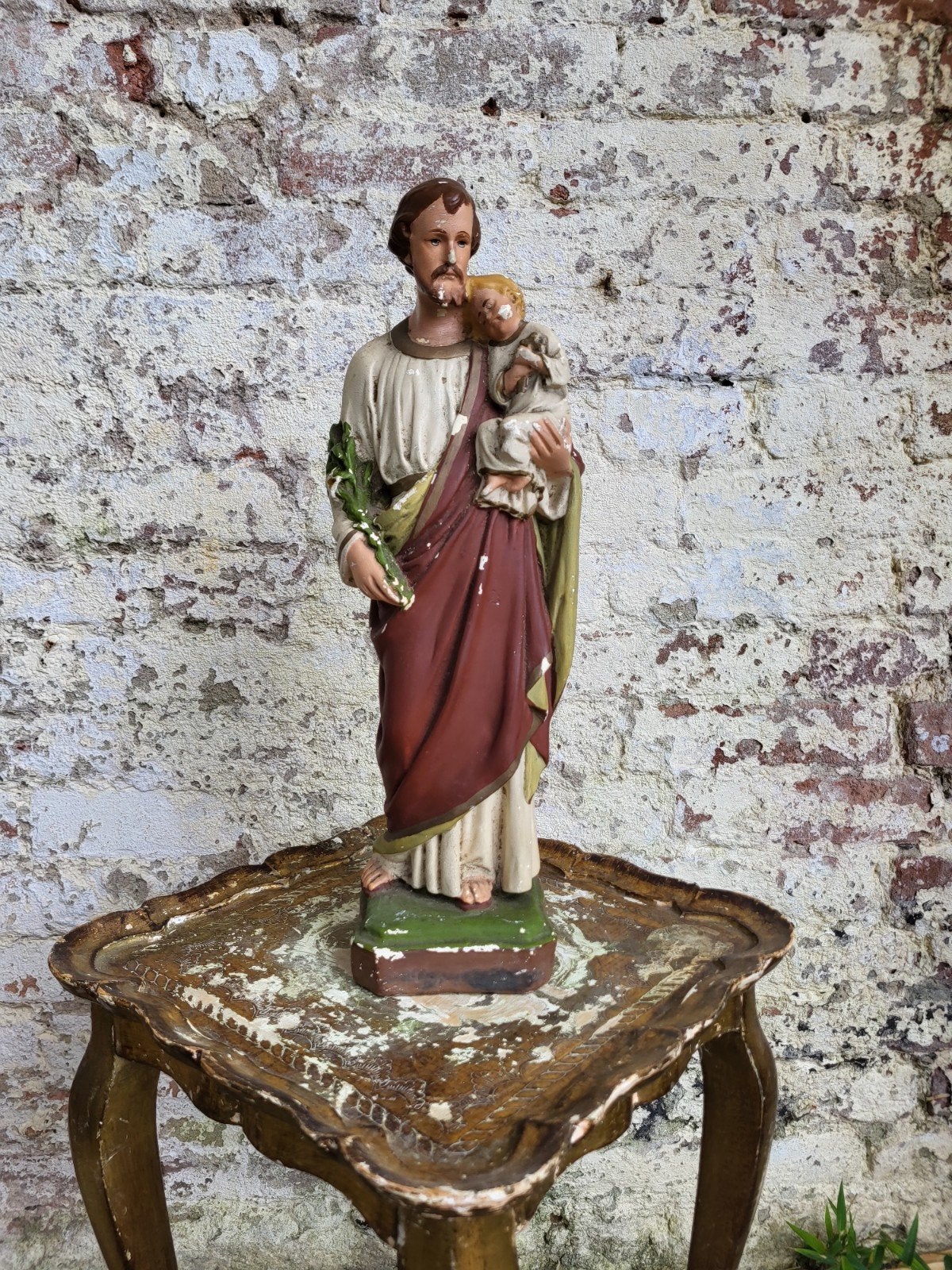 Frans brocante religieus beeld / allegonda, Antiek en Kunst, Ophalen of Verzenden