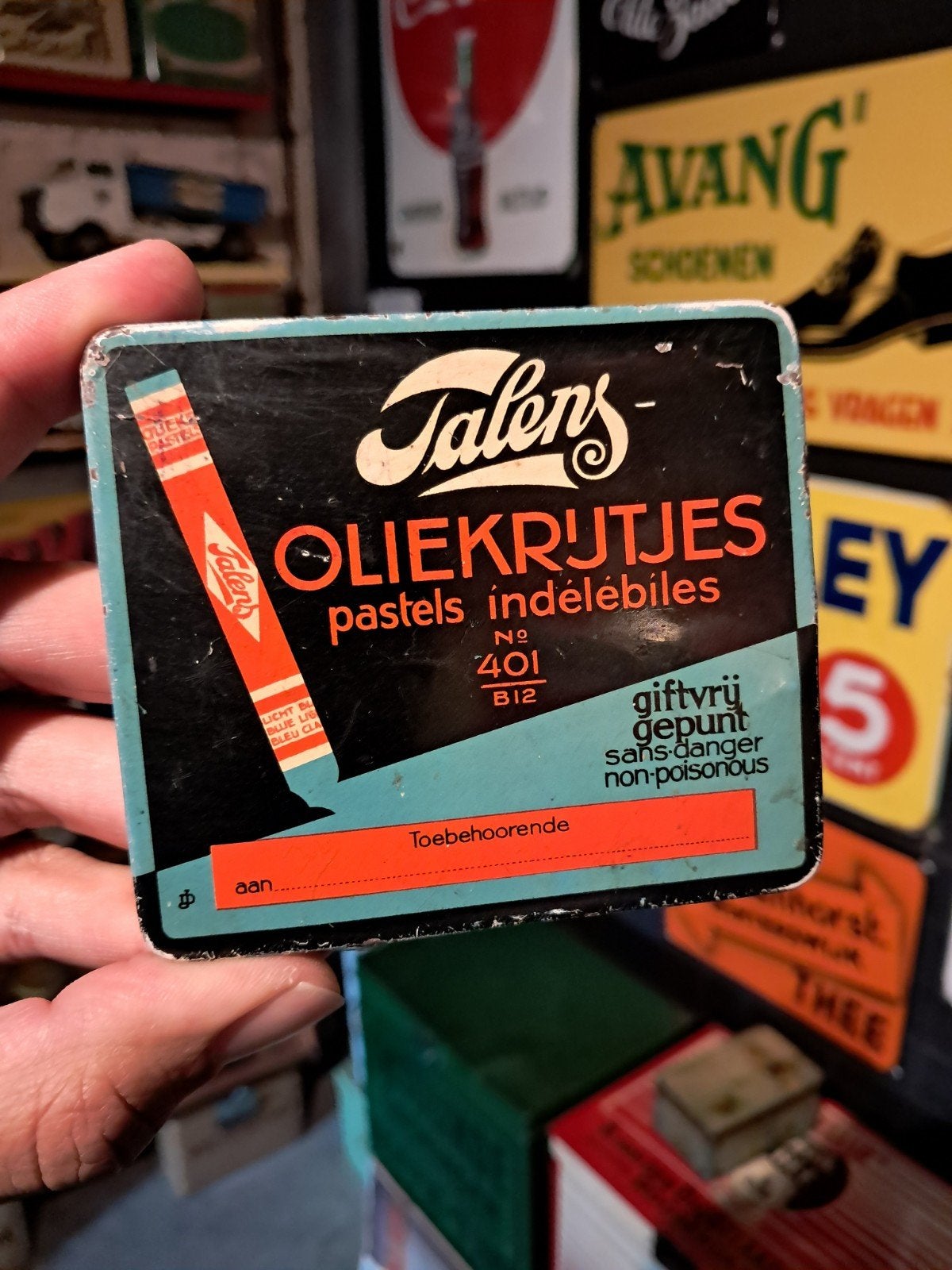 Talens oliekrijtjes blikje, Ophalen of Verzenden, Zo goed als nieuw, Overige