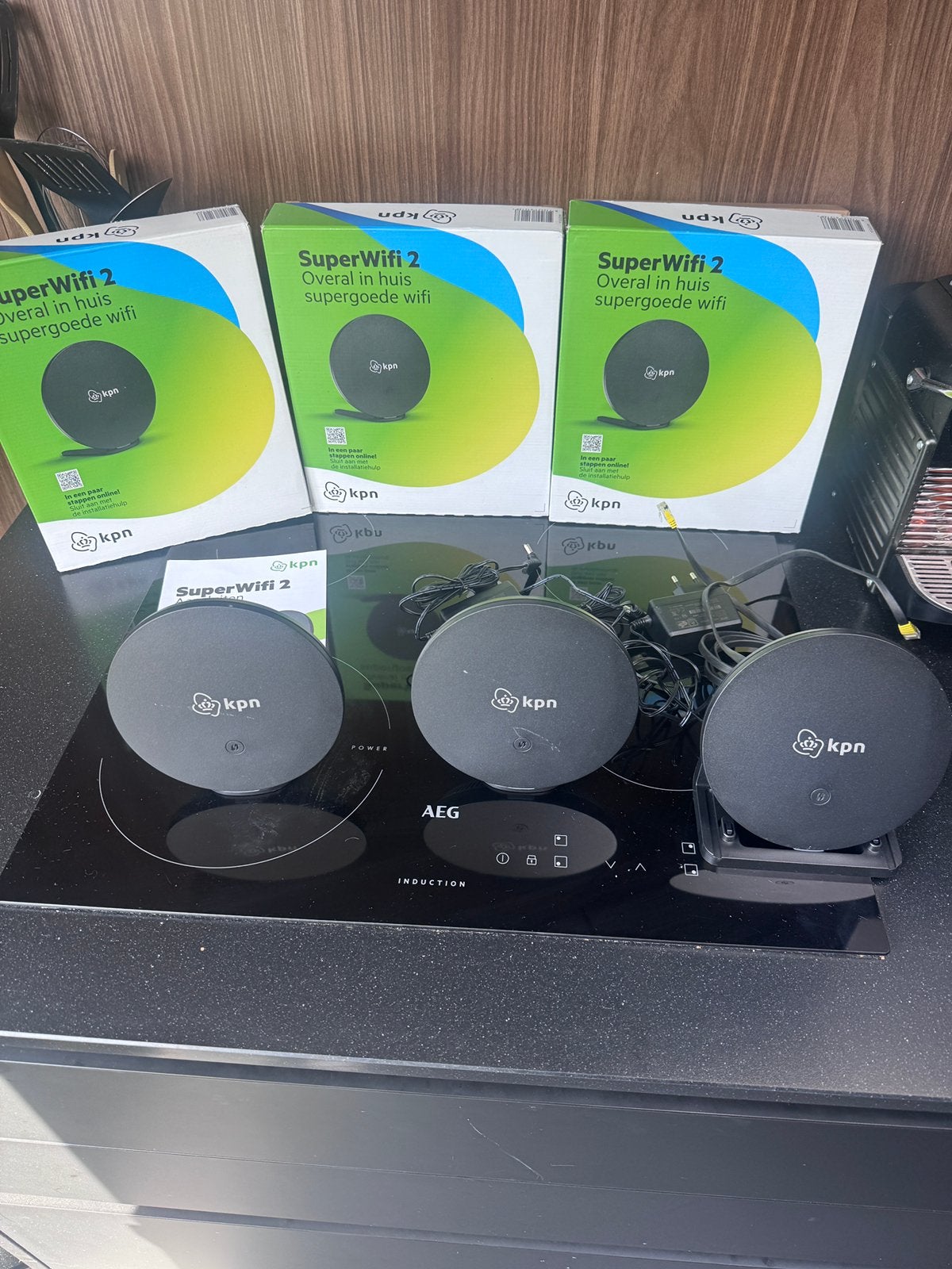 3 KPN Wifi versterkers 2.0 compleet in doos, Telecommunicatie, Zenders en Ontvangers, Ophalen of Verzenden, Zo goed als nieuw