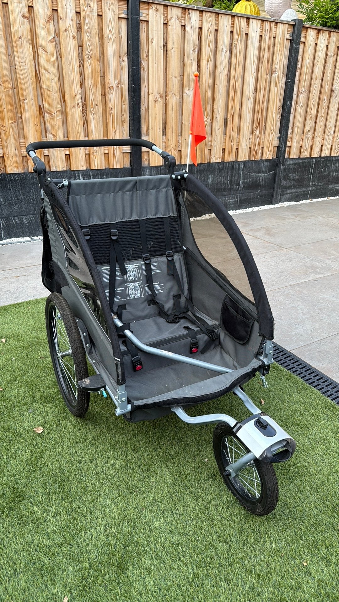 Fietsenkar, Fietsen en Brommers, Fietsaccessoires | Aanhangers en Karren, Gebruikt, Kinderkar, 80 kg of meer, Opvouwbaar, Ophalen
