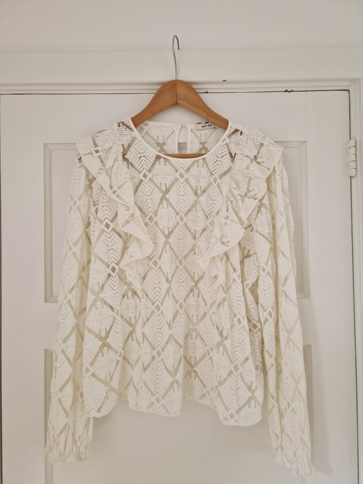 Sissy-Boy Kanten Blouse Maat L, Verzenden, Wit, Maat 42/44 (L), Sissy-Boy