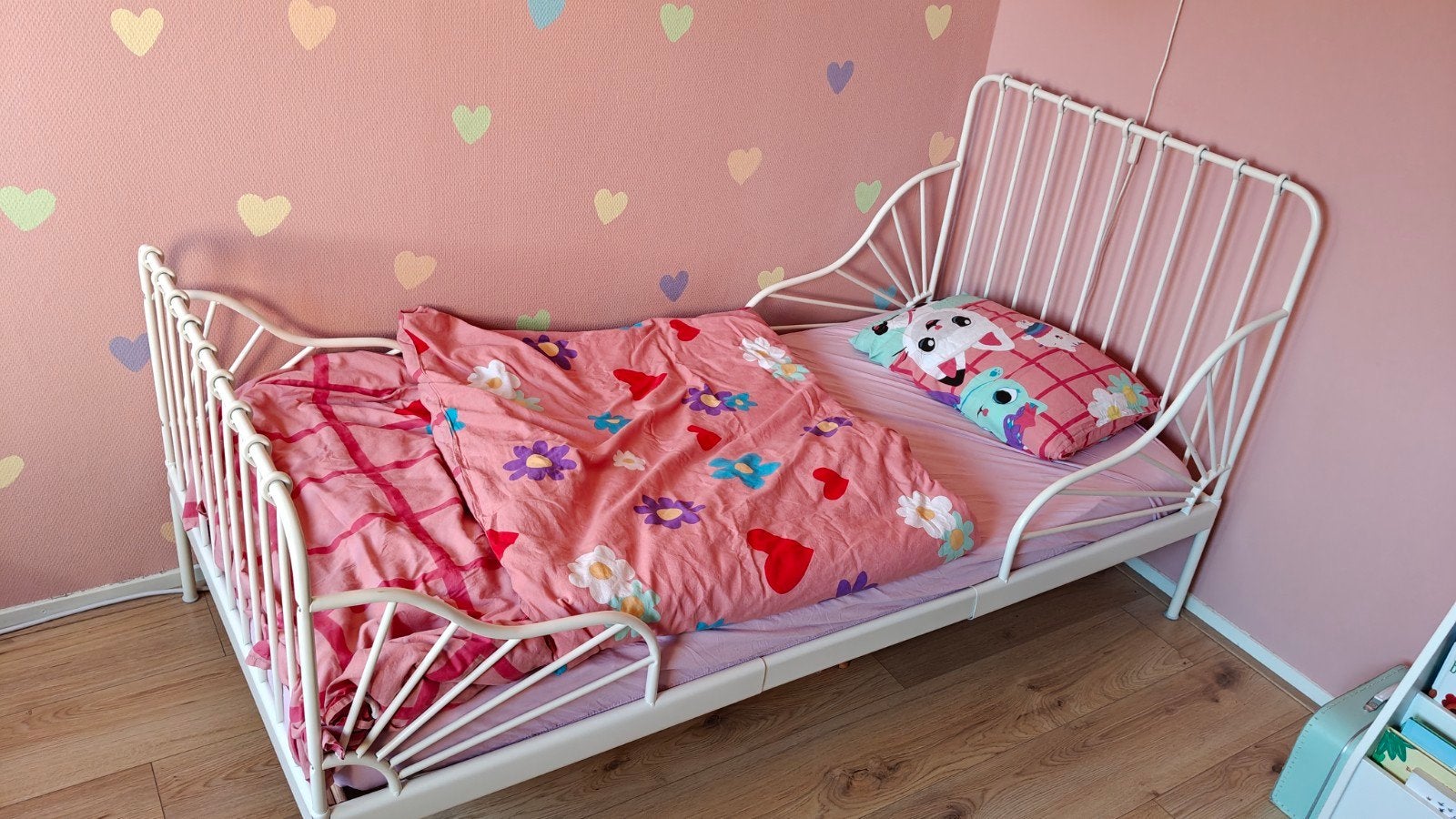 Ikea Minnen meegroei Kinderbedje + meegroei matras, Kinderen en Baby's, Ophalen, 70 tot 85 cm, Zo goed als nieuw, Matras