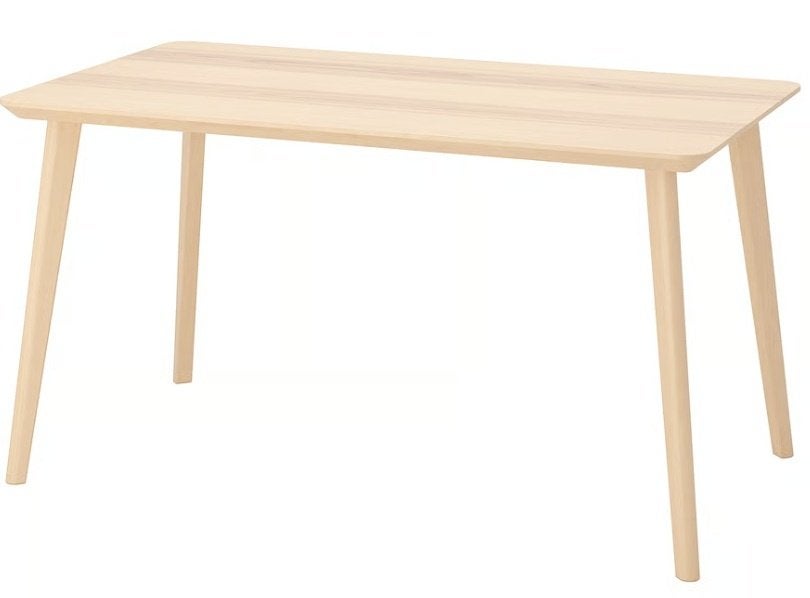 Table + 3 white chairs + small bench, Ophalen, Gebruikt, 100 tot 150 cm, 50 tot 100 cm