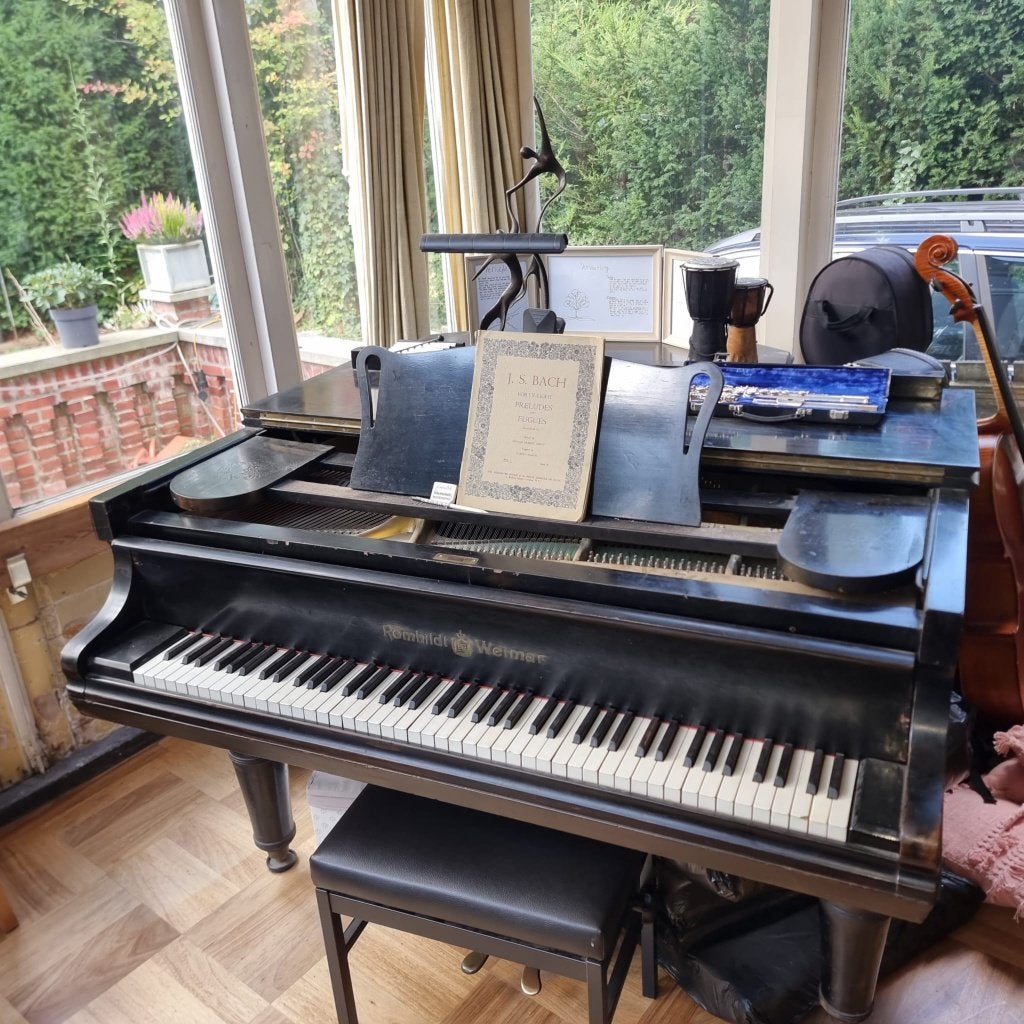 leuke 'kamer' vleugel, Muziek en Instrumenten, Ophalen, Gebruikt, Zwart, Vleugel