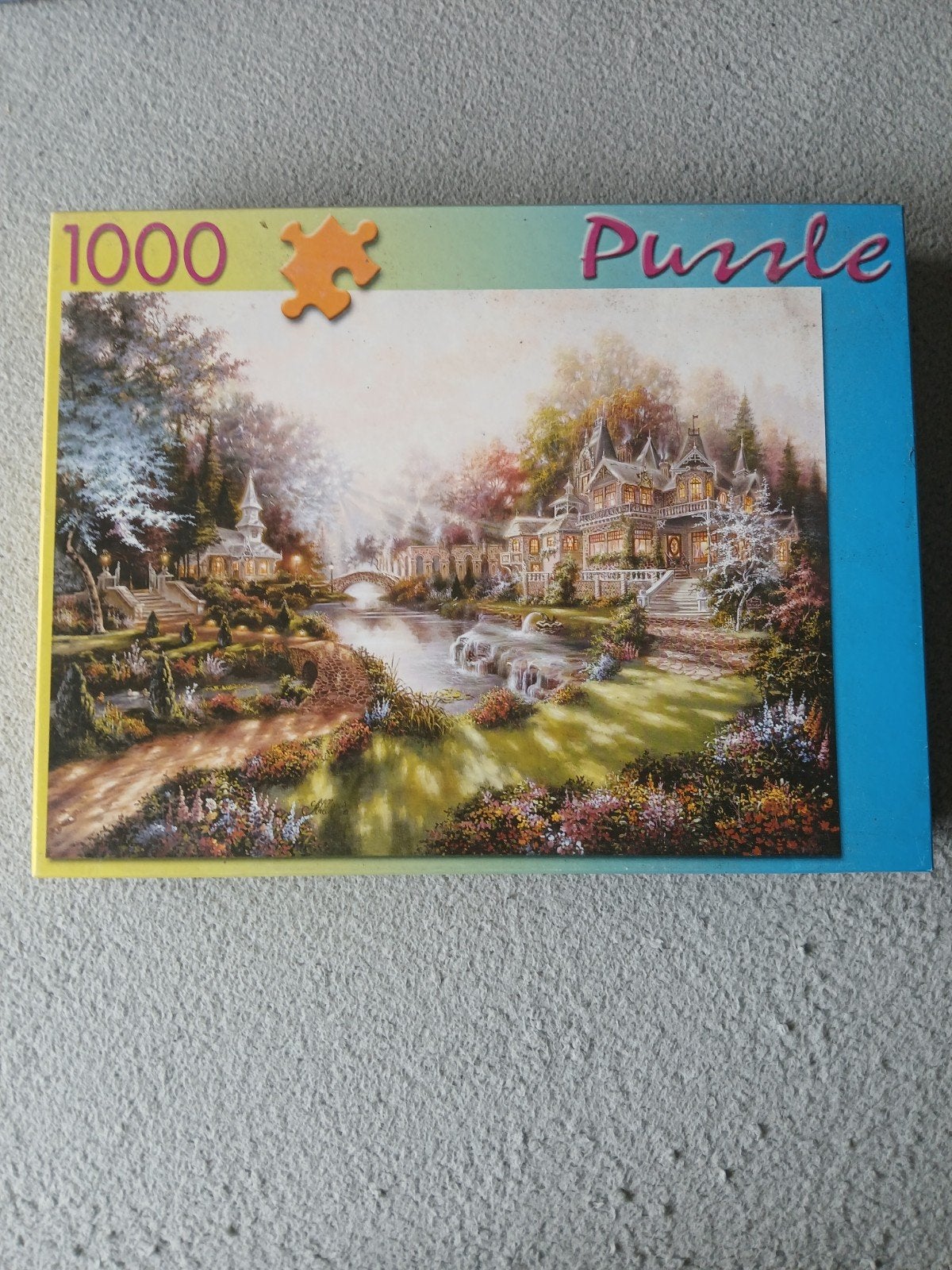Puzzel 1000 stukjes - Ochtendlicht bij het Kasteel, Ophalen of Verzenden, 500 t/m 1500 stukjes, Gebruikt, Legpuzzel