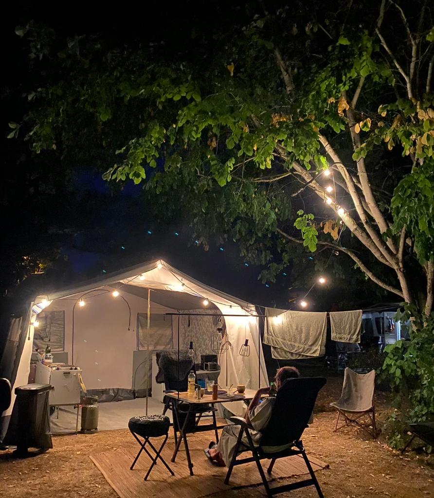 Vintage vouwwagen / glamping vouwwagen te koop, Ophalen, Antraciet, Aanwezig, Jamet