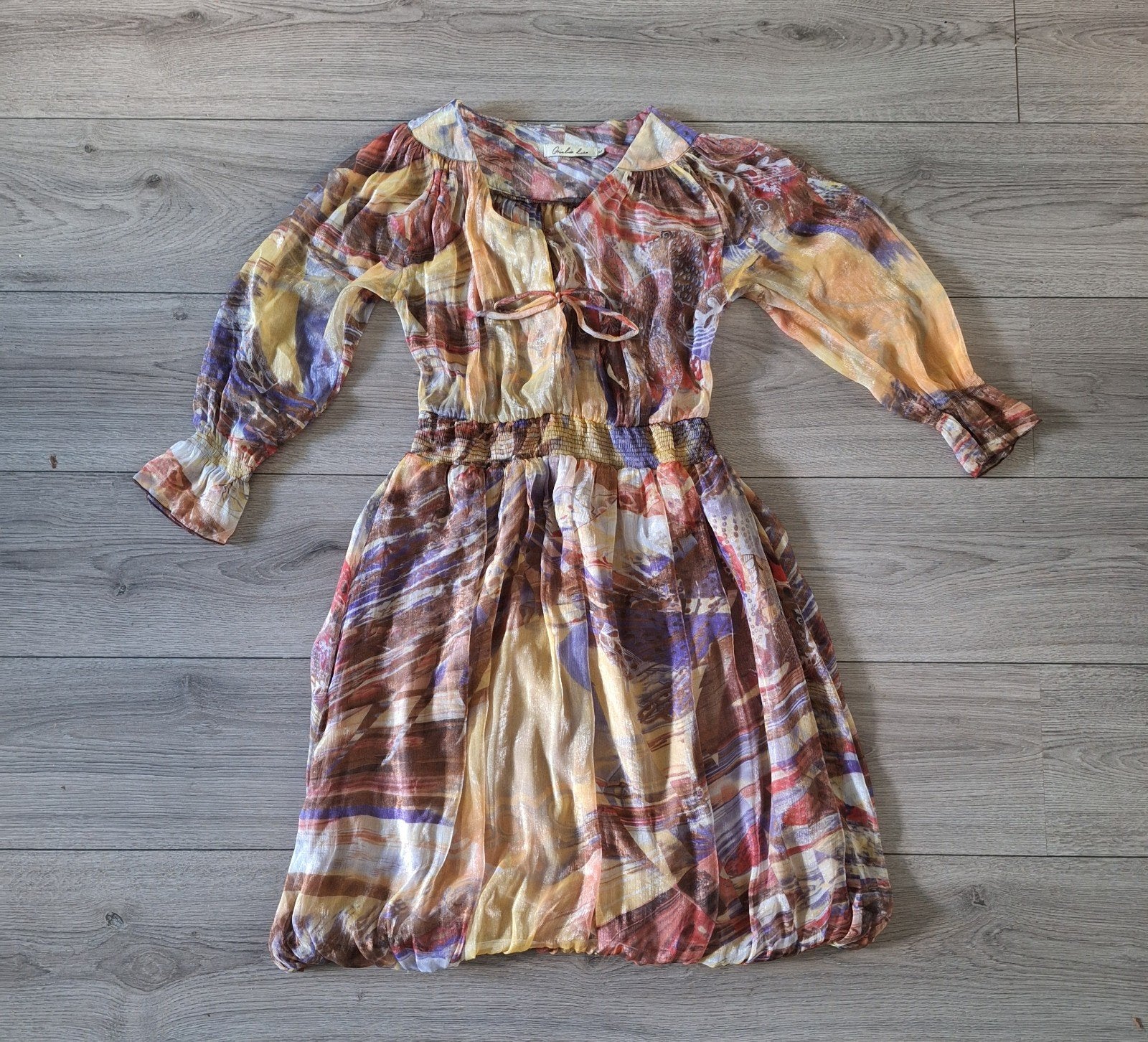 Giulia Lisa ballonjurk maat M kleurrijk, Kleding | Dames, Maat 38/40 (M), Guilia Lisa, Meerkleurig, Ophalen of Verzenden