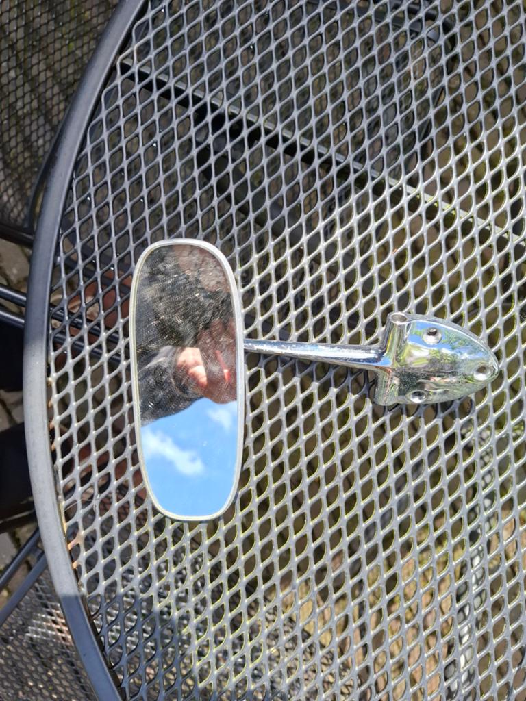 Binnenspiegel volkswagen kever- Chroom/aluminium, Auto-onderdelen, Spiegels, Oldtimer onderdelen, Universele onderdelen, Gebruikt