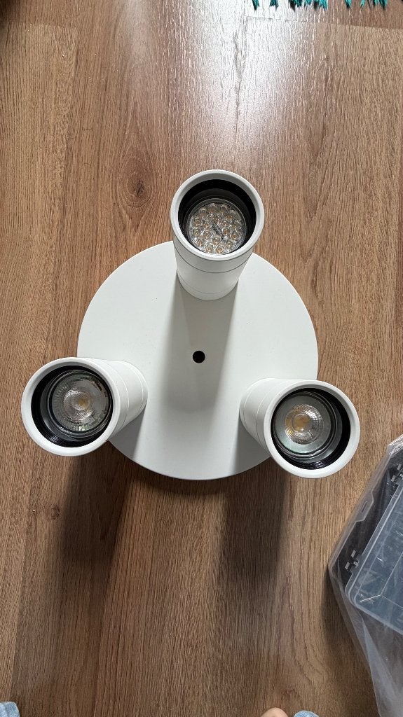 IKEA NYMÅNE Plafondspot (3 spots, wit), Ophalen, GU10, Zo goed als nieuw, LED