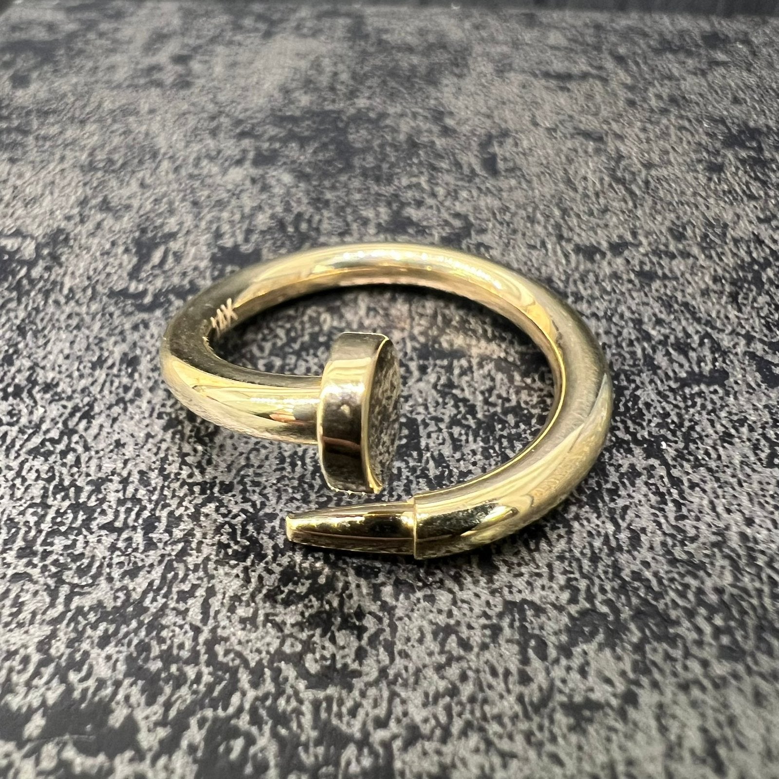 14k gouden ring spijker model, Ophalen of Verzenden, Nieuw, Goud, Dame