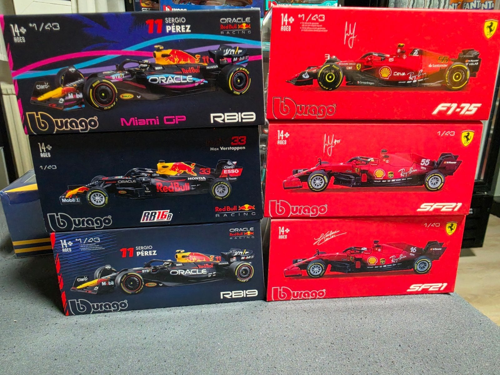 AANBIEDING 6 Luxe Editie F1 Auto's- Burago Schaalmodellen, Ophalen of Verzenden, Zo goed als nieuw, Overige merken
