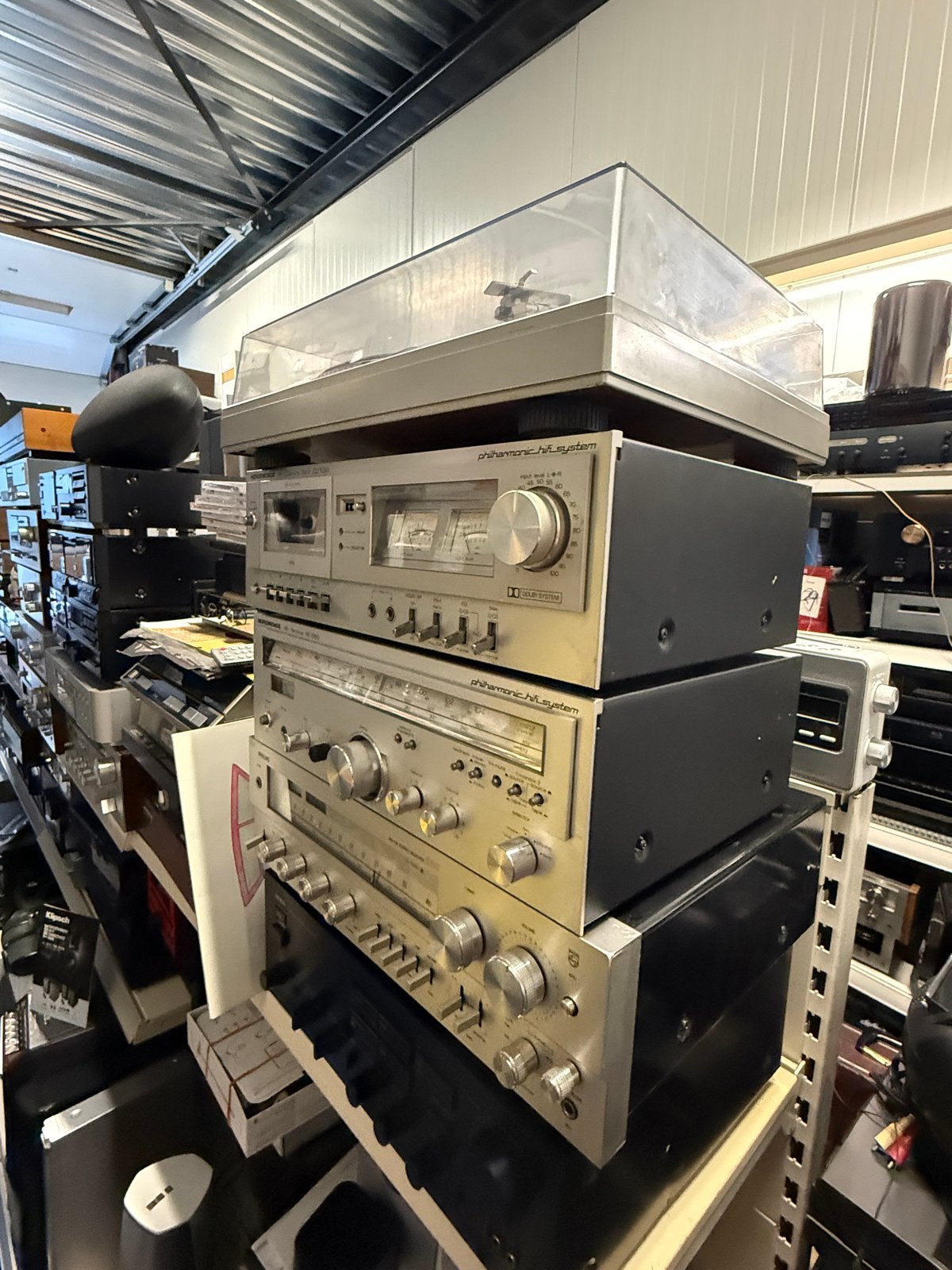 Vintage Nordmende Stereo Set: Receiver, Cassettedeck, Platen, Gebruikt, Cassettedeck, Nordmende, Losse componenten