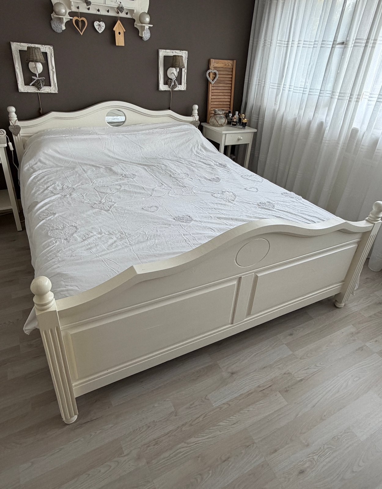 2 persoons houten bed, Huis en Inrichting, Slaapkamer | Bedden, Tweepersoons, Ophalen of Verzenden, Zo goed als nieuw, 160 cm