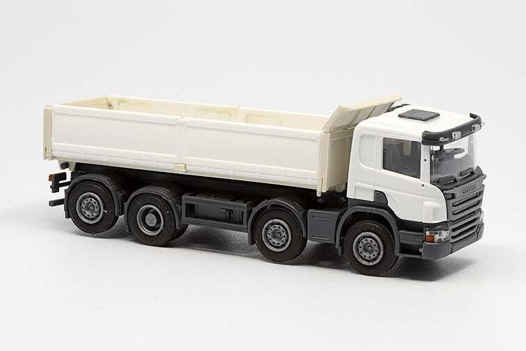 Scania P 8x2 kipper, wit/beige (OLM-004), Hobby en Vrije tijd, Modelauto's | 1:87, Overige merken, Nieuw, Ophalen of Verzenden
