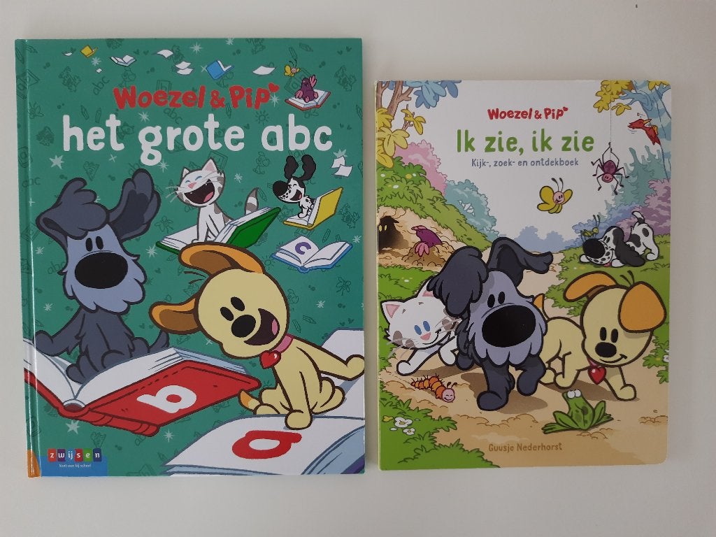 Woezel en Pip boeken: ABC en zoekboek, Ophalen of Verzenden, Gebruikt, Taal en Lezen