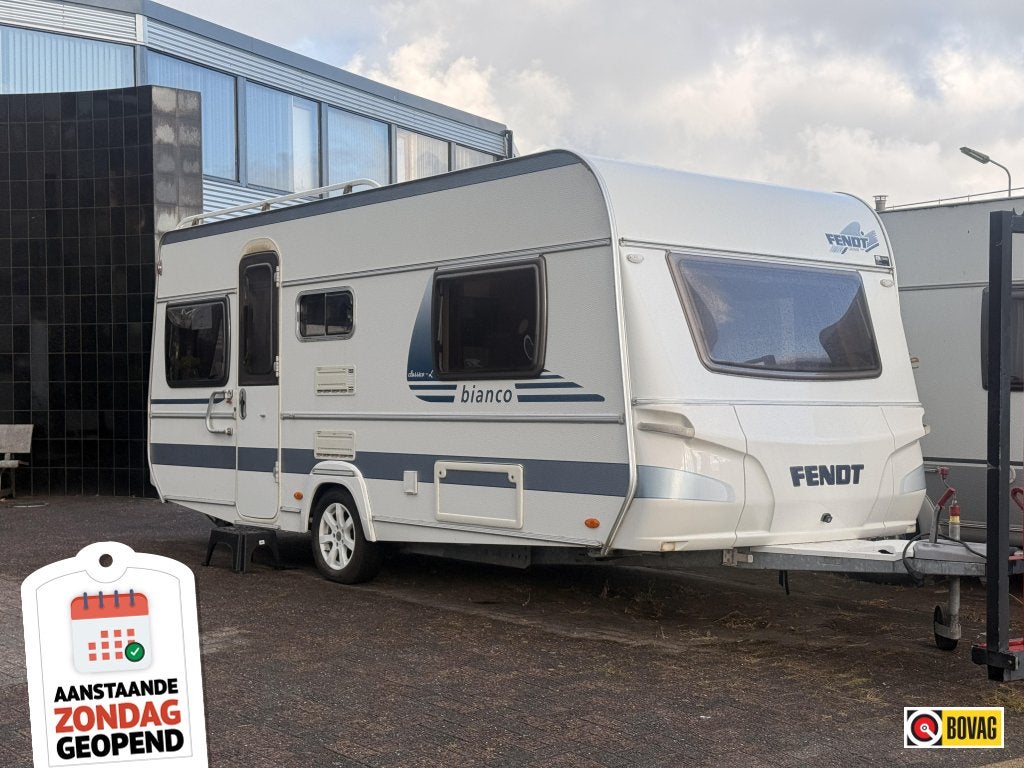 Fendt Bianco Classico 495 TG met voortent ((zondag open)), Caravans en Kamperen, Caravans, Rondzit, Schokbreker, Bedrijf, Overige typen
