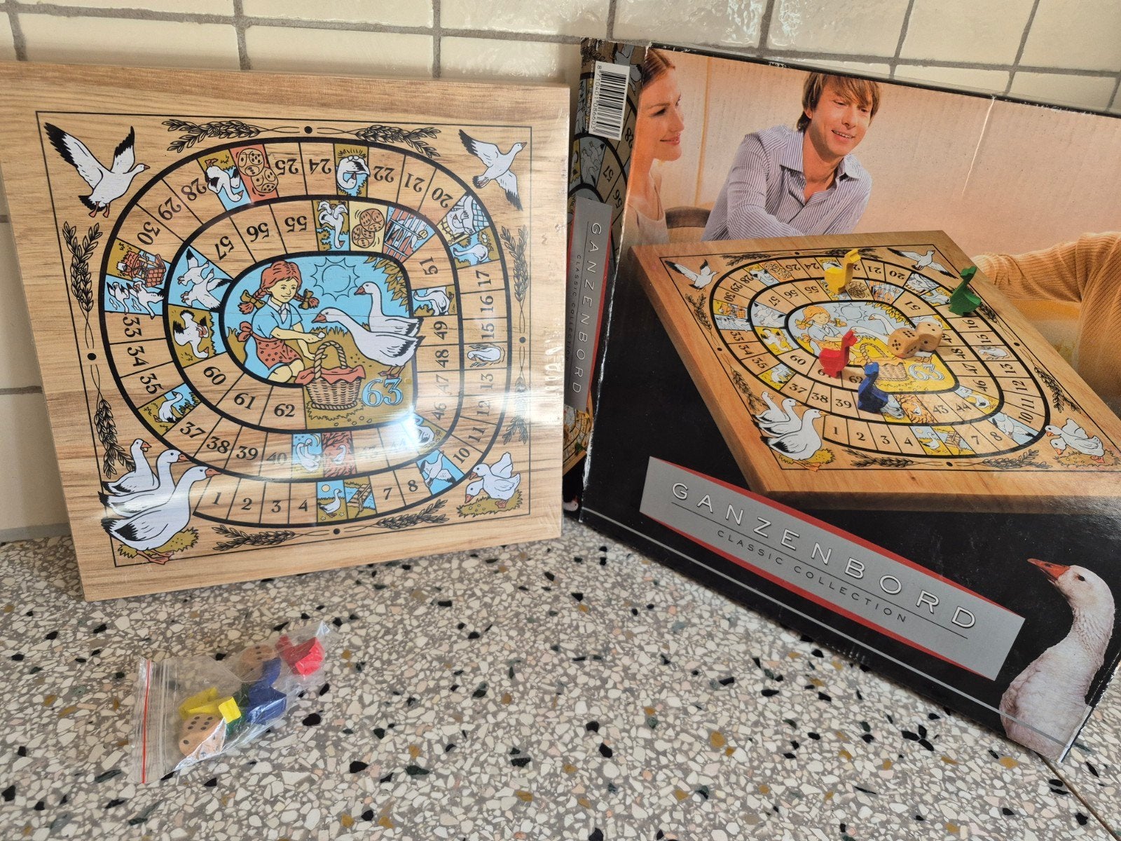 Ganzenbord - Classic Collection - Houten Bordspel, Drie of vier spelers, Ophalen, Gebruikt, Classic Collection