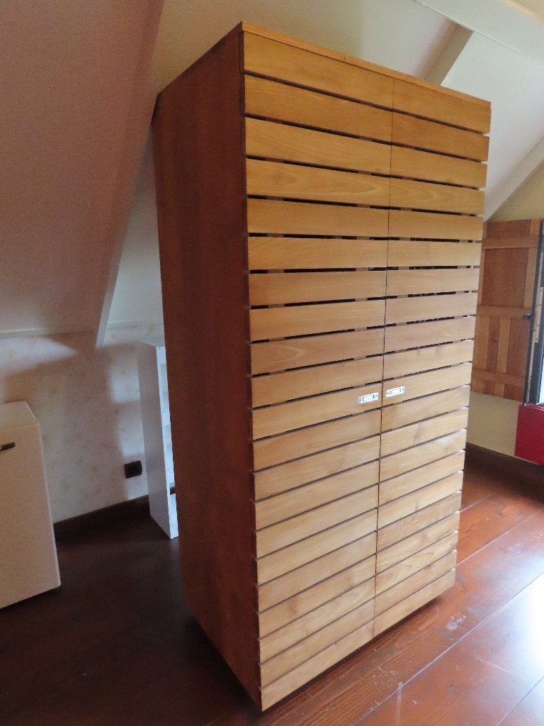 kledingkast Hardhouten Design Kast Horizon Hardhout, Gebruikt, 100 tot 150 cm, Teakhout, 50 tot 75 cm