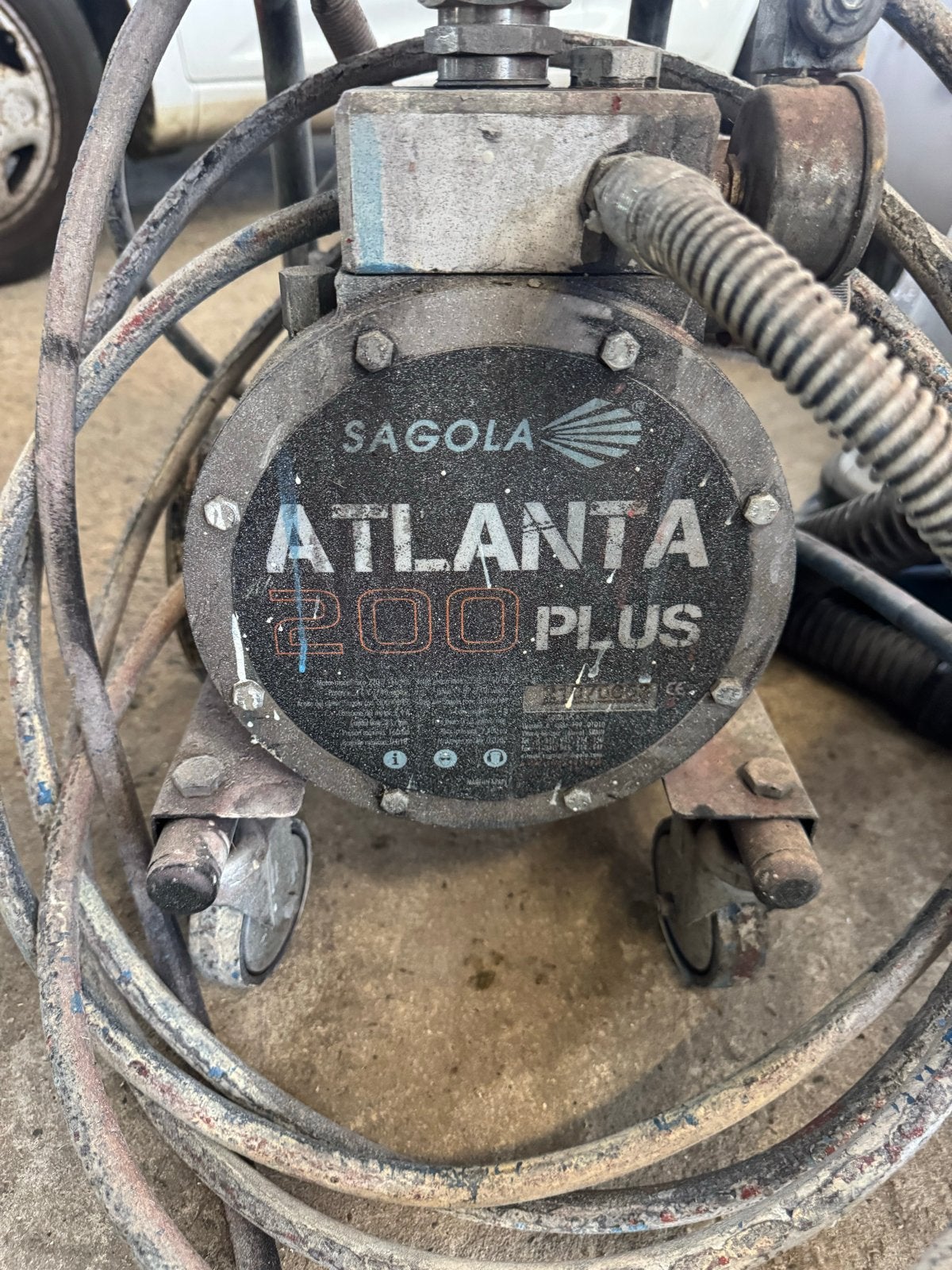 Gebruikte Sagola Atlanta 200 Plus Airless Verfspuit, Ophalen of Verzenden, Gebruikt, Verfspuit of Verfpomp