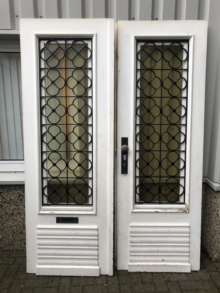 Prachtige massief eiken dubbele voordeur met raamrooster, Doe-het-zelf en Verbouw, La belle porte, Jurgen.hoogenboezem@gmail.com