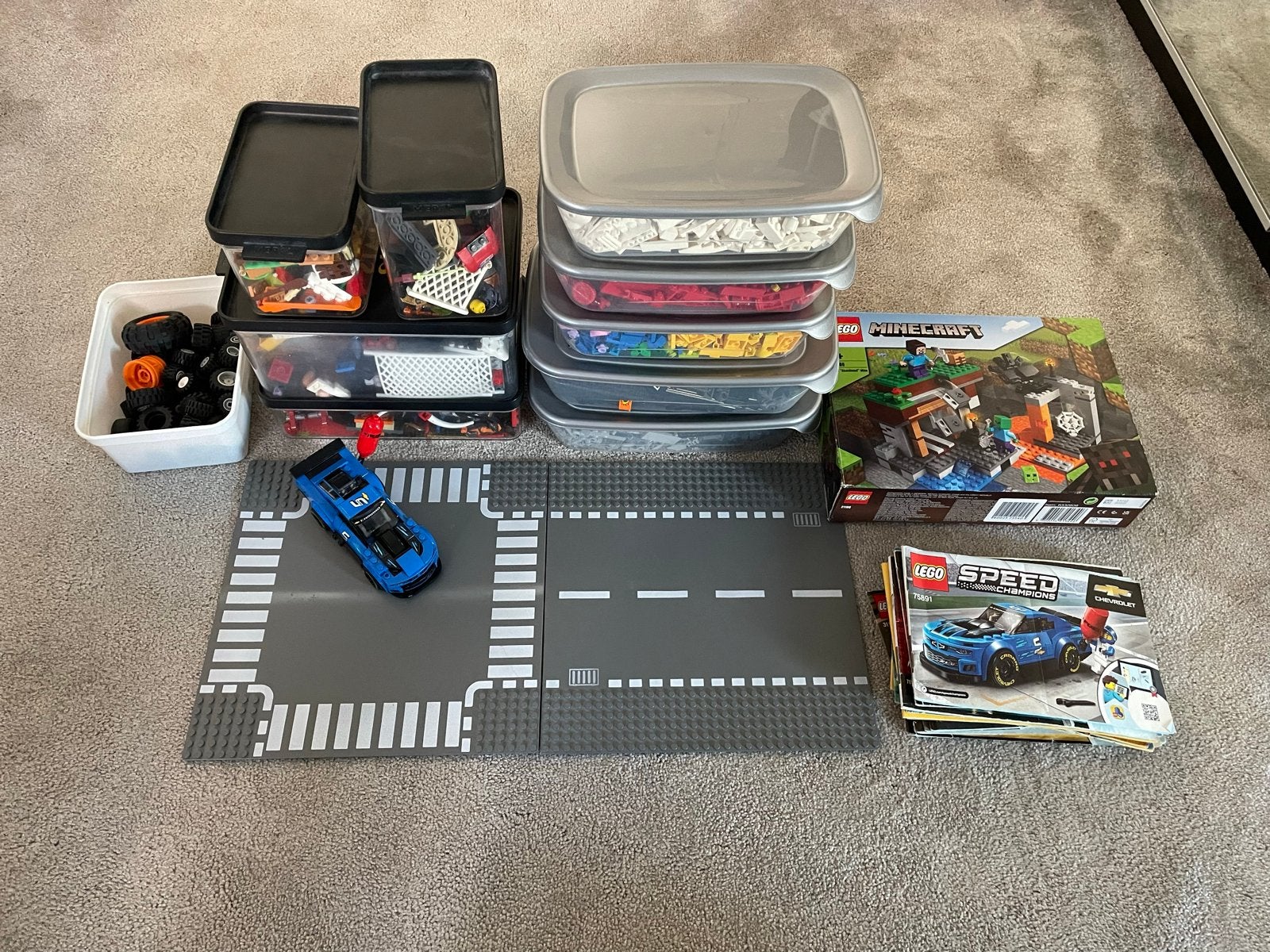 Diverse LEGO gesorteerd + 2 bijna complete sets, Ophalen, Gebruikt, Overige thema's, Lego
