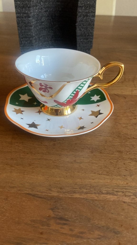 Philotimo fine bone china theekopje met schotel – nieuw, Nieuw, Ophalen of Verzenden, Overige stijlen, Kop(pen) en/of Schotel(s)