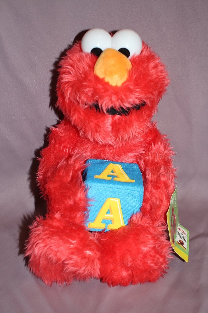 Nieuw Elmo knuffel Pluche - met letter blok - 47cm, Overige merken, Overige karakters, Overige typen, Nieuw
