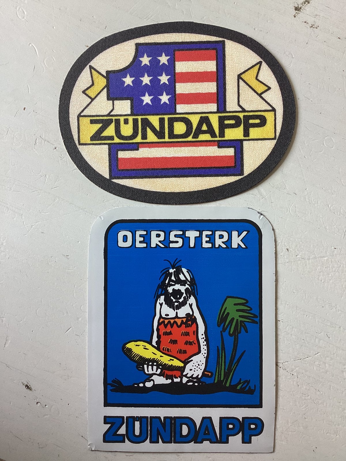 2 stickers Zundapp, Verzenden, Zo goed als nieuw, Auto of Motor