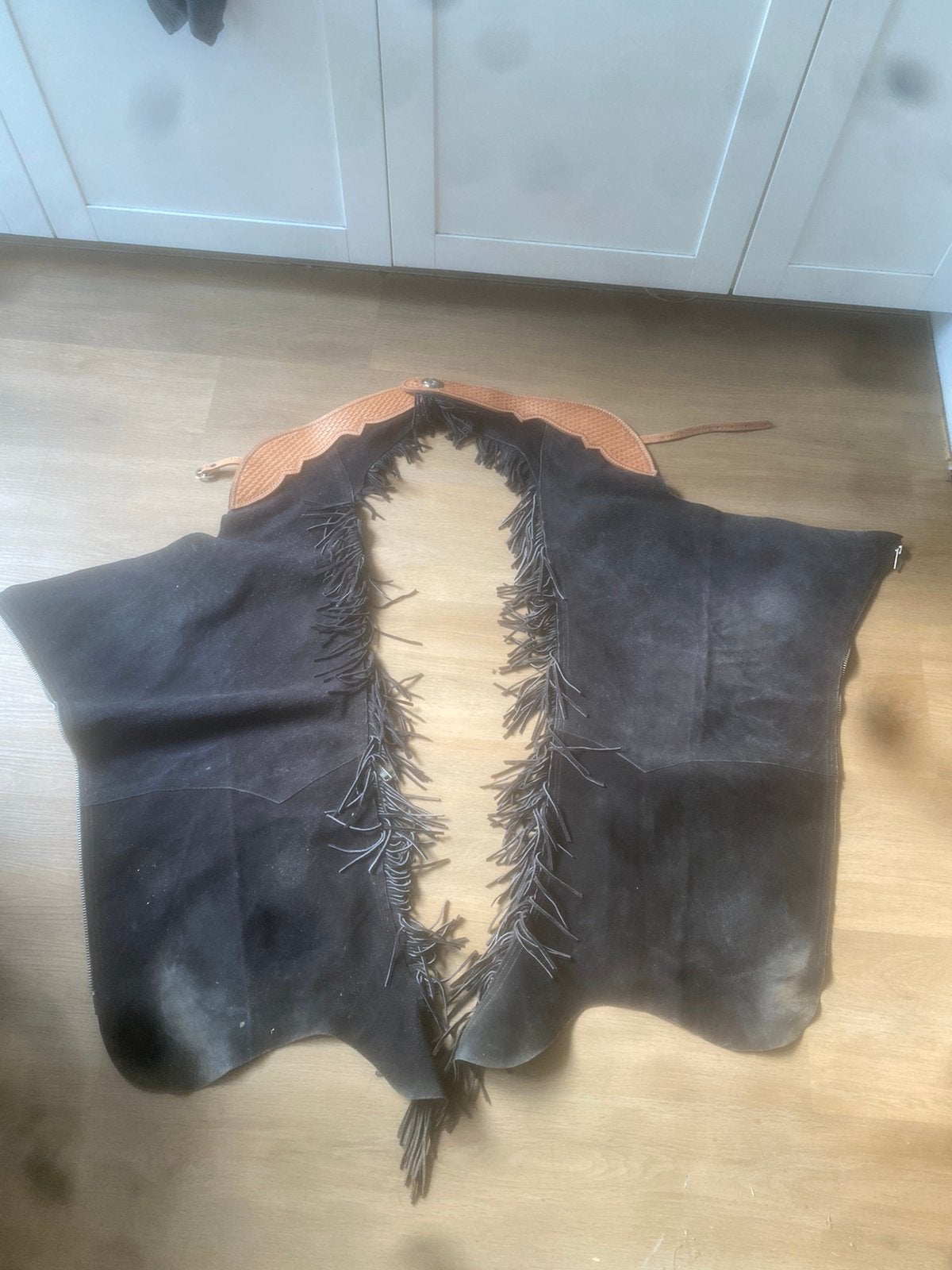 Zwarte chaps, Dieren en Toebehoren, Paardrijkleding, Ophalen of Verzenden, Gebruikt, Schoeisel