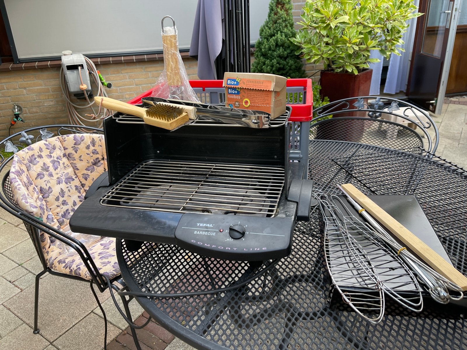 Tefal Comfort Line Elektrische BBQ met accessoires, Ophalen, Gebruikt
