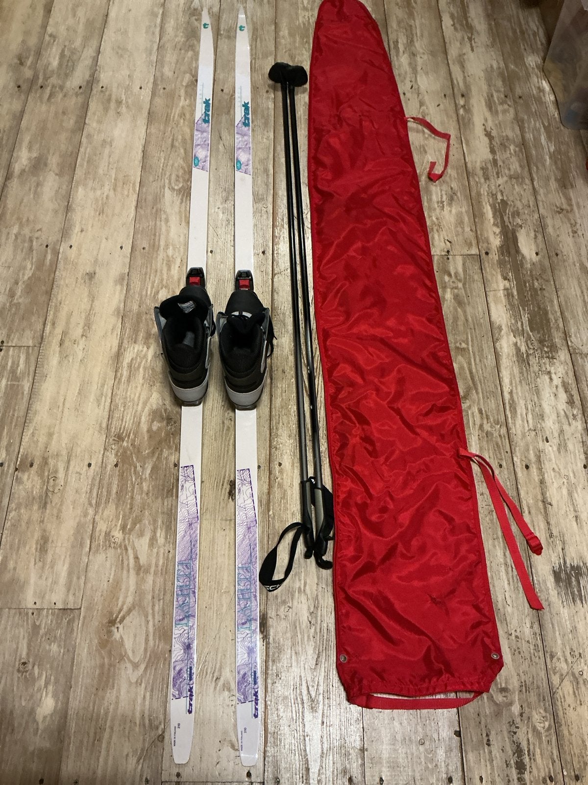 Langlaufset: Ski's, schoenen, stokken en tas, Ski's, Ophalen, Overige merken, Gebruikt