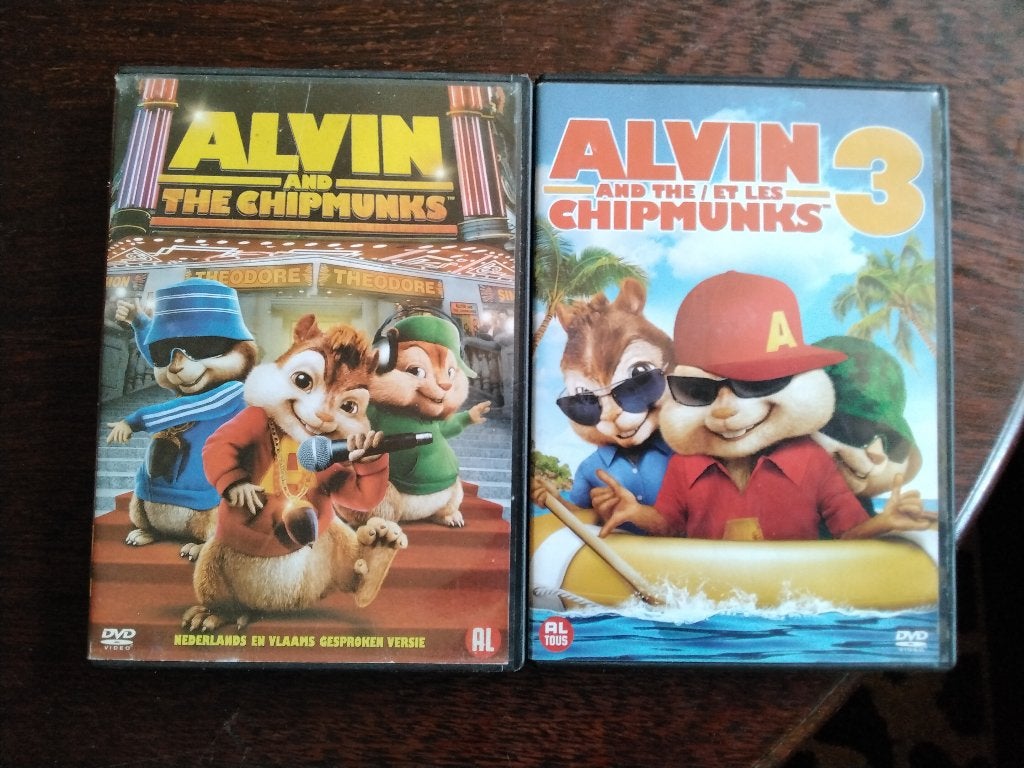 Alvin and the chipmunks 2 dvds, origineel, Avontuur, Alle leeftijden, Ophalen of Verzenden, Zo goed als nieuw