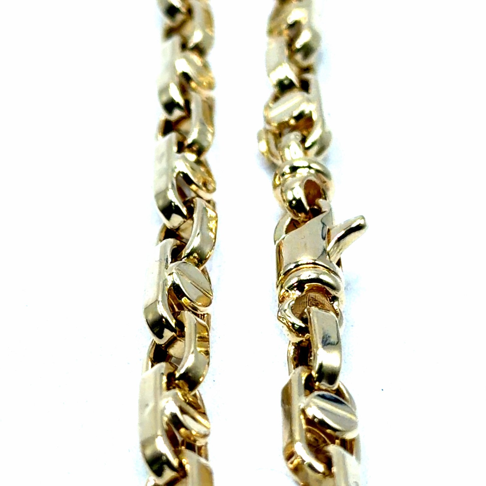Gouden ketting met unieke schakels, W, Nieuw, Ophalen of Verzenden, W