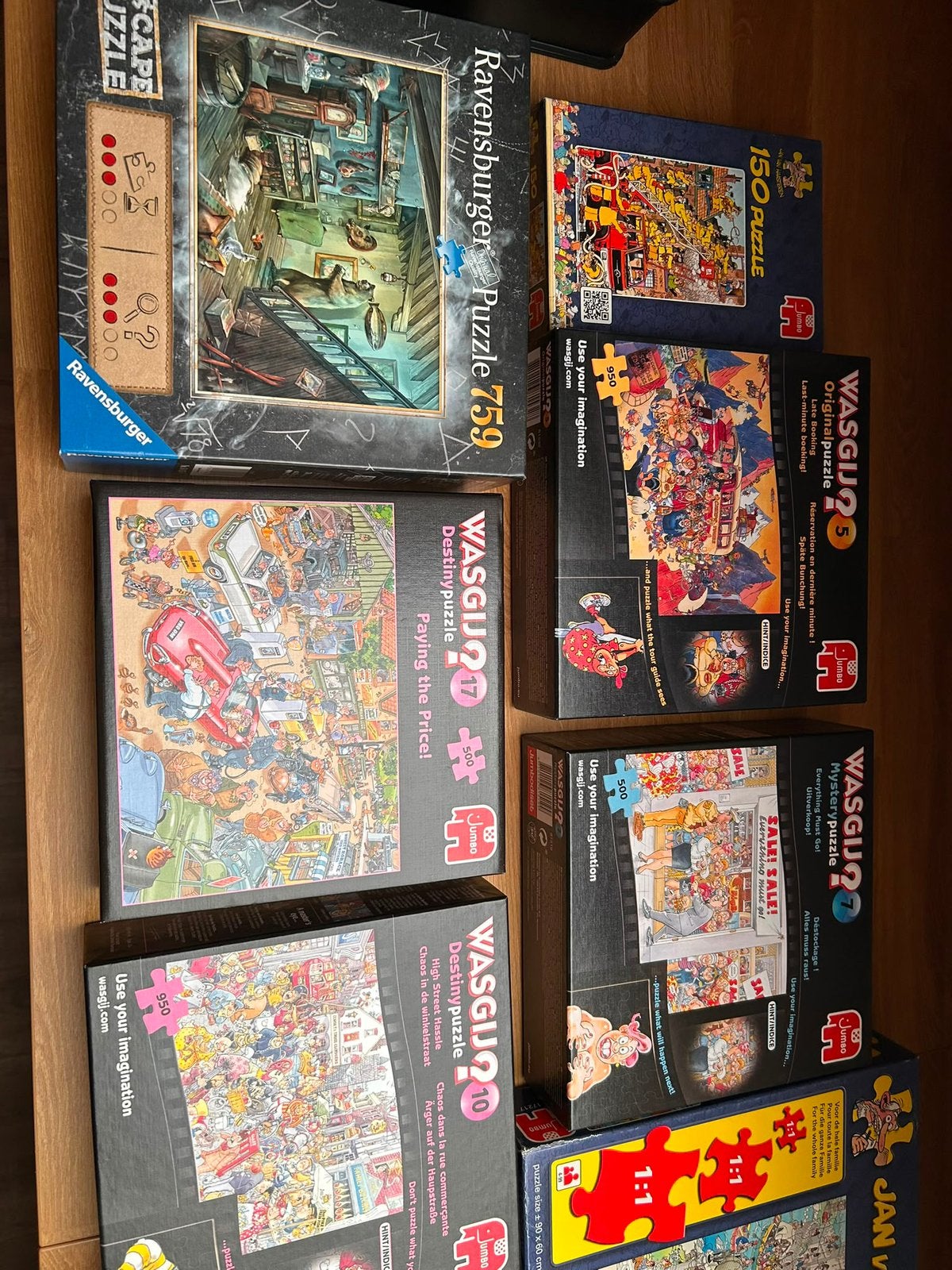 14 dozen legpuzzels van Wasgij, Jan van Haasteren en meer., Ophalen, 500 t/m 1500 stukjes, Zo goed als nieuw
