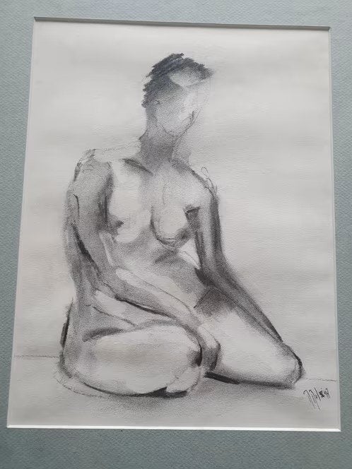 Tekening Marga Rol naakte vrouw, Ophalen