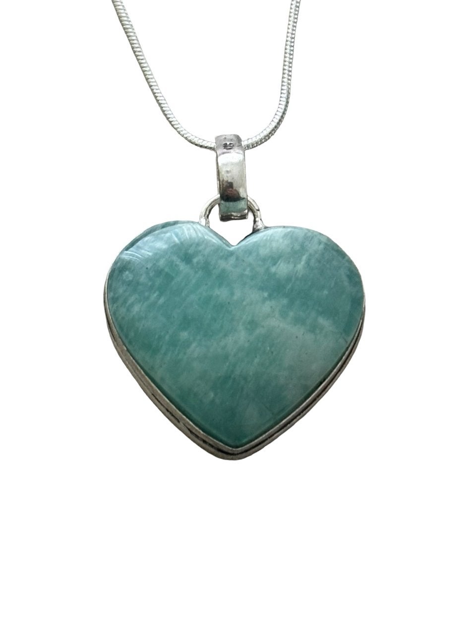 Hemimorfiet Edelsteen Hart Ketting Juwelen Sieraden Kalmte, Nieuw, Ophalen of Verzenden, Schimmelstraat, Steen of Mineraal