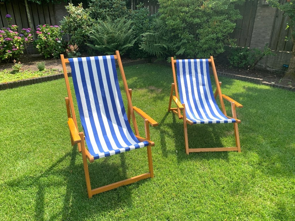 Strandstoelen, merk Louwen (professionele), Ophalen, Zo goed als nieuw, Hout, Inklapbaar