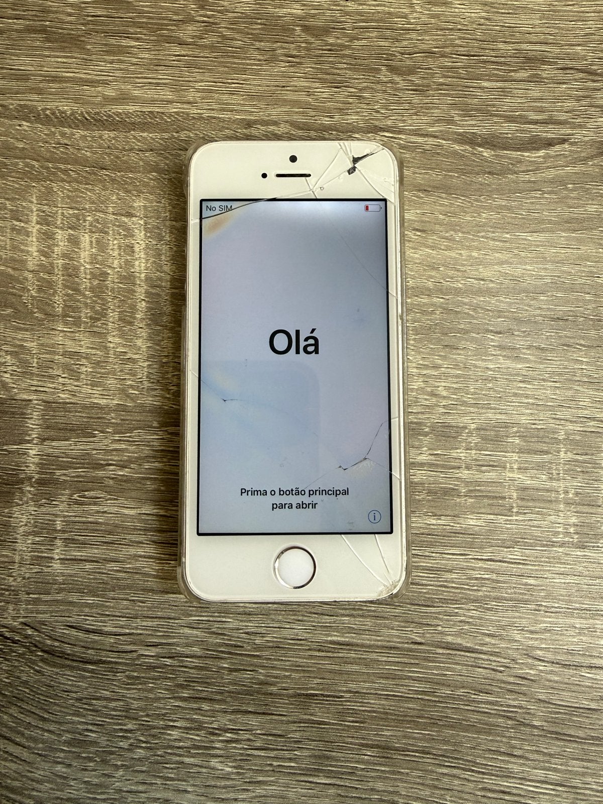 Apple iPhone 5S 16GB Wit - Gebruikt met Schermschade, Ophalen, 16 GB, Wit, Niet werkend