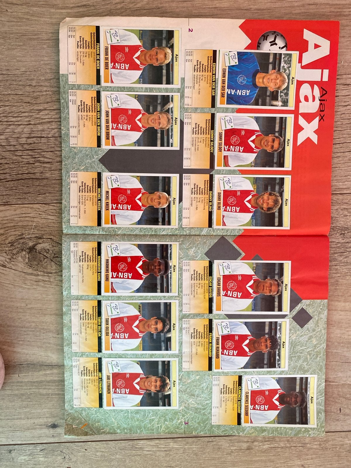 Voetbal 95 Panini Album - Ajax, Feyenoord, PSV compleet, Verzamelen, Sportartikelen en Voetbal, Ophalen, Gebruikt, Ajax, Boek of Tijdschrift